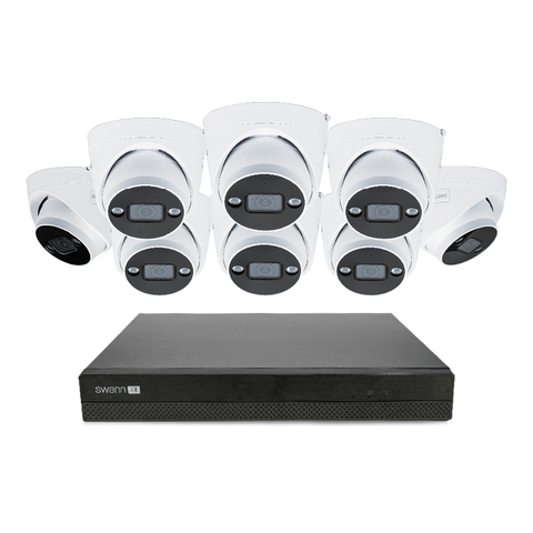 AdvancedX™ Wired Security System - 8 Dome Cameras, 16 Channel NVR