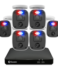 Home 6 Camera 8 Channel 2K DVR 256GB SD Card Security System with Mic