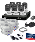 Home 6 Camera 8 Channel 2K DVR 256GB SD Card Security System with Mic