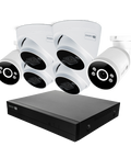 AdvancedX™ Wired Security System - 4 Dome Cameras + 2 Cameras, 8 Channel NVR