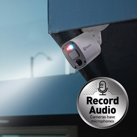 Home 2K DVR Audio/Video Flashing & Spotlight Add-On Bullet Camera 2 Pack