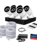 AdvancedX™ Wired Security System - 4 Dome Cameras + 2 Cameras, 8 Channel NVR