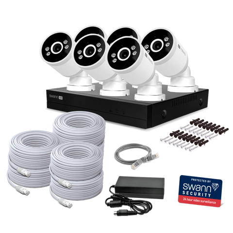 AdvancedX™ Wired Security System - 4 Dome Cameras + 2 Cameras, 8 Channel NVR