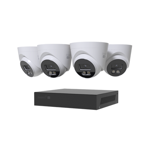 Swann EliteX™ 6K/12MP NVR Security System with 4 Dome Cameras | SWNVK-8EX412MPD