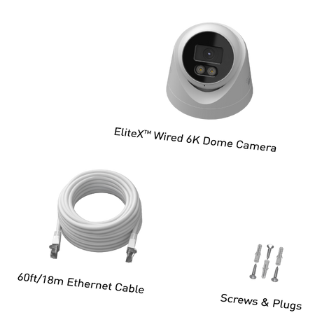 Swann EliteX™ Wired 6K/12MP Dome Add-On Camera | SWNHD-EX12MPD