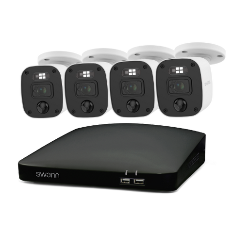 Home 4 Camera 8 Channel 2K DVR 1TB HDD Security System with Mic