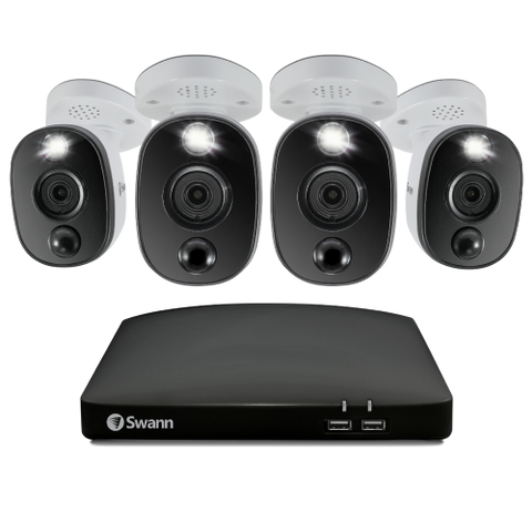 4 Camera 8 Channel 4K Ultra HD DVR Spotlight Security System | SWDVK-856804WL