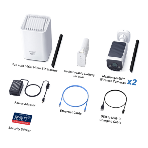 MaxRanger4K™ Solar 2 Camera Security System with Longest Range Wireless | SWNVK-MR4KSD2-EU