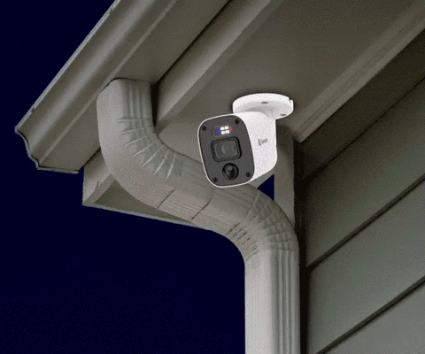 Defend your property & deter intruders with motion-activated red & blue flashing lights & spotlights.