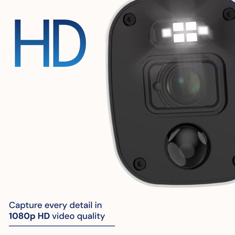 Home 2 Kameras 4 Kanäle 1080p Full HD DVR 64GB SD-Karten-Sicherheitssystem mit Mikrofon