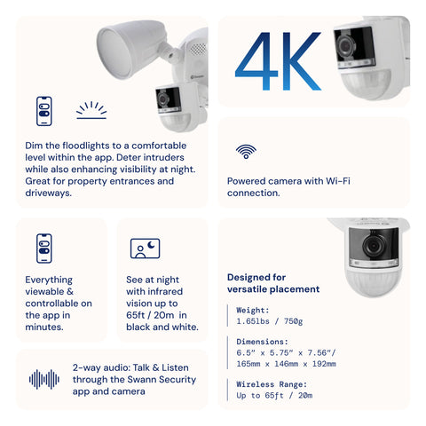 4K Floodlight Security Camera