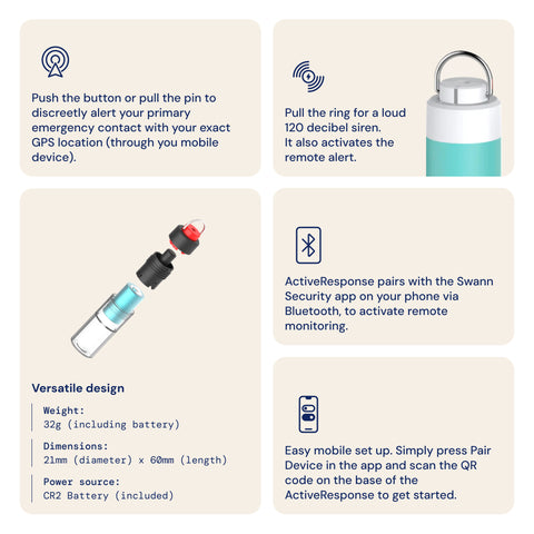 Swann ActiveResponse Personenalarm - Aqua