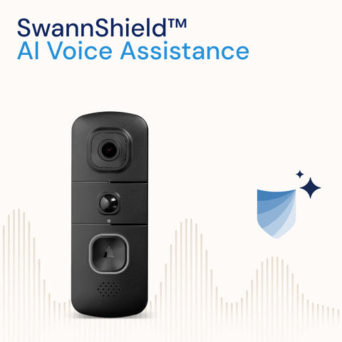 Swann EVO draadloze videodeurbel met SwannShield AI-spraakassistent