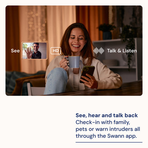 Swann EVO draadloze videodeurbel met SwannShield AI-spraakassistent