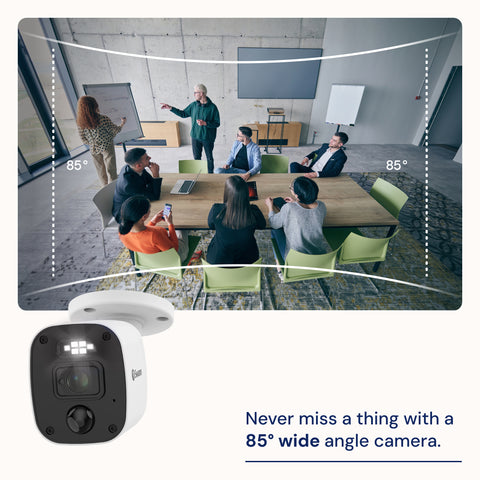 Home 2K DVR Audio/Video Flashing & Spotlight Add-On Bullet Camera 2 Pack