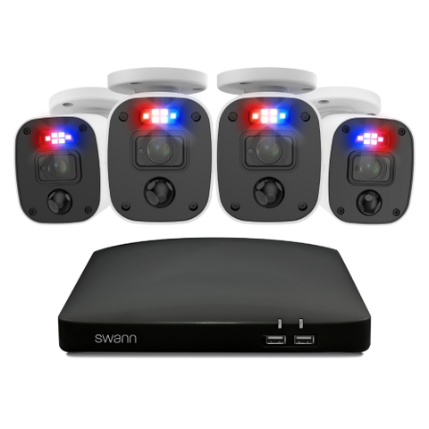 Home 4 Camera 8 Channel 2K DVR 1TB HDD Security System with Mic
