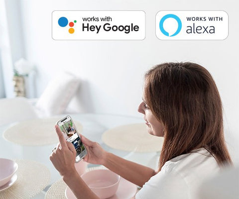Enjoy hands-free security using voice commands. Stream video from your camera via the Google Assistant & Chromecast, Google Home Hub, or via Alexa devices with a screen, such as Echo Spot.