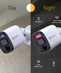 Home 2K DVR Audio/Video Flashing & Spotlight Add-On Bullet Camera 2 Pack