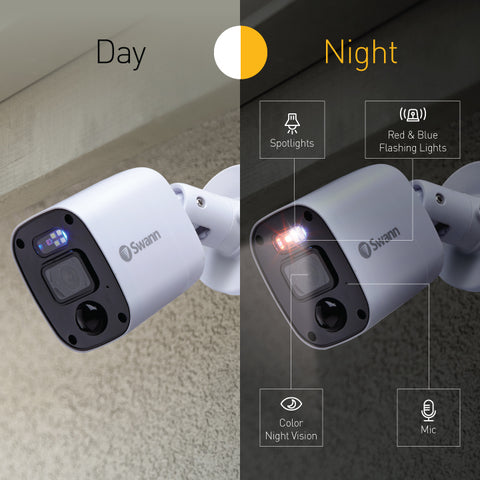 Home 6 Camera 8 Channel 2K DVR 256GB SD Card Security System with Mic