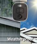 Mount the cameras outdoors as their weatherproof design is IP66 rated, meaning they are built to withstand rain, snow & heat, all year round.