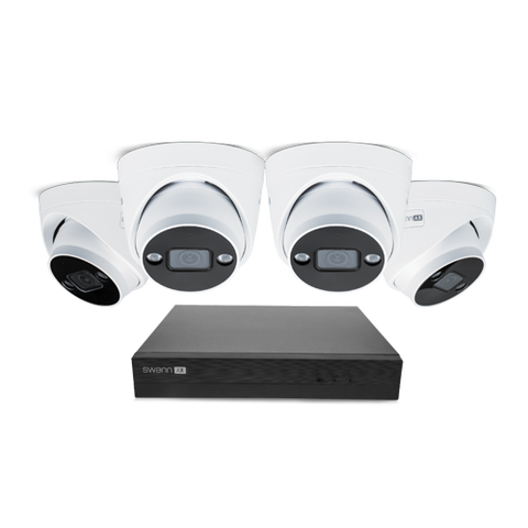 AdvancedX™ Wired Security System - 4 Dome Cameras, 8 Channel NVR