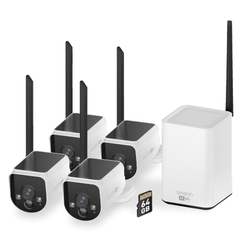 MaxRanger4K™ Solar 4 Camera Security System with Longest Range Wireless | SWNVK-MR4KSD4-EU