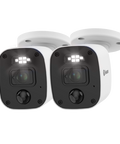 Home 2K DVR Audio/Video Flashing & Spotlight Add-On Bullet Camera 2 Pack