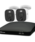 Home 2 Camera 4 Channel 1080p Full HD DVR 64GB SD Card Security System with Mic